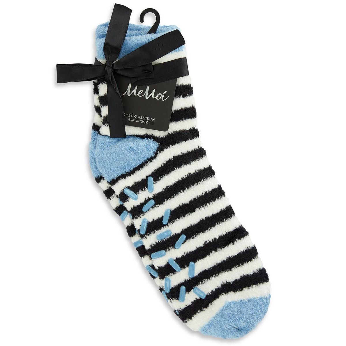 Memoi Colorblock Fuzzy Non-Skid Socks with Aloe - thumbnail 4