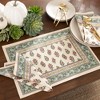 Nomad Winter Holiday Block Print Napkins, Set of 4 - Multicolor - 17x17 - Elrene Home Fashions - 2 of 4