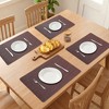 REGALWOVEN Placemats Set of 6 Leather Placemats for Kitchen Dining Table Decor - 3 of 4