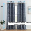 HLC.ME Avalon Jacquard Slub Texture - Privacy Curtains Grommet Lightweight Window Curtains Panels, 2 Panels - 3 of 4