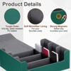 Unique Bargains Leather Magnetic Closure Trading Card Storage Box with 10 Pcs Dividers - 3 of 4