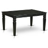 HomeStock 7Pc Rectangular 42/60" Dinette Table With 18 In Leaf And 6 Parson Chair With Black Leg And Pu Leather Color Black - 4 of 4