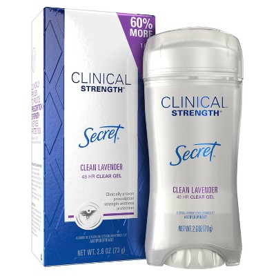Secret Clinical Strength Clear Gel Clean Antiperspirant & Deodorant for Women Lavender - 2.6oz