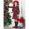Made For Fashionistas Festive Plaid Tweed Blazer And Skirt Set Mia Belle Girls - 2 of 4