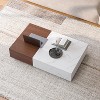 Vynxaria Modern style walnut coffee table with two storage spaces - 4 of 4