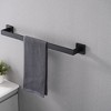 ChicFurnit Bathroom Towel Holder 5 Piece Set for Durable Scratch Resistant and Rust Free Storage, Black, 24.3"*6.2"*3.3" - 2 of 4