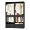 Besiost 2PCS Closet System Organizer with Hanging Area, Freestanding Wooden Closet with Drawers - 4 of 4