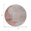 Salmon And Beige Geometric Washable Indoor Outdoor Area Rug - 3 of 4