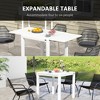 Expandable Patio Table, Outdoor Dining Table for 4-6 with Aluminum Frame for Garden, Lawn, Balcony Terrace - 4 of 4