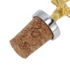 Unique Bargains Deer Cork Stopper Aluminum Alloy Wood Gold Tone Brown 2.72"x2.09"x0.79" 1 Pc - 3 of 3