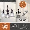VAXCEL Roland 3 Light Oil Rubbed Bronze Industrial Mini Chandelier Clear Prism Glass Shades - 4 of 4