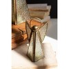 Kalalou Set of Three Antique Brass and Glass Christmas Angels – Tealight Holders - 3 of 3