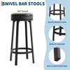 30.7" Swivel Bar Stools with Footrest - 360¡ã Rotation, PU Faux Leather Seat & Metal Frame, for Kitchen Island, Home Bar - 3 of 4