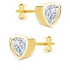 SHINE by Sterling Forever Sterling Silver Trillion Cut Bezel Set Stud Earrings - 4 of 4