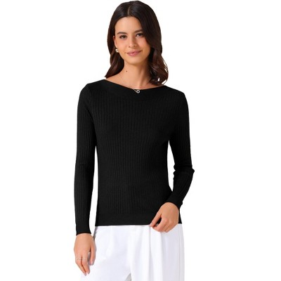 INSPIRE CHIC Women's Crew Neck Long Sleeve Casual Knit Casual Sweaters