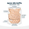 Tiny Twinkle Mess-Proof and Waterproof Baby Bib/Apron with Ruffled Shoulder, Machine Washable and BPA-Free - 3 of 4