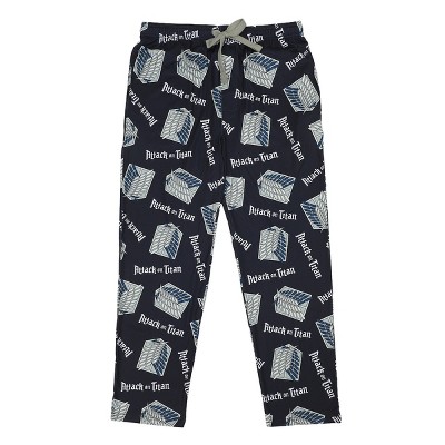 Men's Adult Navy Attack on Titan Sleep Pants - Survey Corps Comfort for Anime Fans