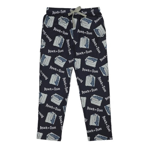 Men's Adult Navy Attack On Titan Sleep Pants - Survey Corps