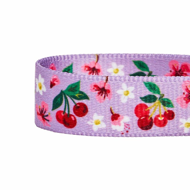 Blueberry Pet Cherry Garden Dog Collar with Dainty Flowers, 3 of 6