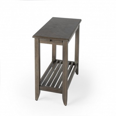 HomeRoots 24" Brown Gray Rectangular End Table With Shelf