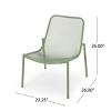 Set of 2 Stackable Modern Outdoor Armless Chairs with Backrest, Metal Patio Accent Seating for Porch, Garden or Balcony – The Pop Home - 4 of 4