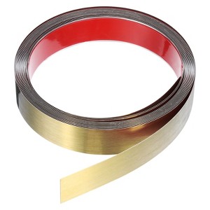 Unique Bargains Self-Adhesive Stainless Steel Mirror Finish Peel and Stick Wall Trim - 1 of 4