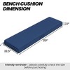 Crestlive Products Outdoor Bench Cushion with Ties Water Resistant Fabric Durable Thicken Memory Foam for Loveseat Couch Porch Swing - 2 of 4