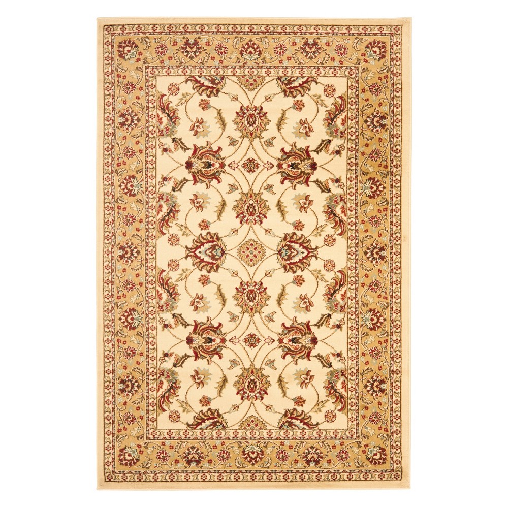 3'3inX5'3in Floral Loomed Accent Rug Ivory/Beige - Safavieh