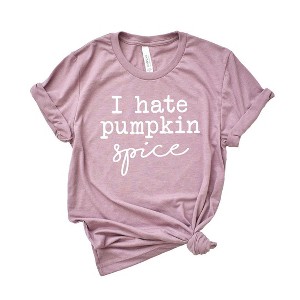 Simply Sage Market Women's I Hate Pumpkin Spice Short Sleeve Graphic Tee - 1 of 2