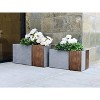 Rosemead Home & Garden Inc. 2pk 31" Modern Concrete Outdoor Planter Set Natural - 3 of 4