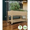 Raised Garden Bed, 48x24x32 Inch Wooden Planter Box with Locking Wheels - Indoor/Outdoor Herb Veggie Flower Planter - 3 of 4