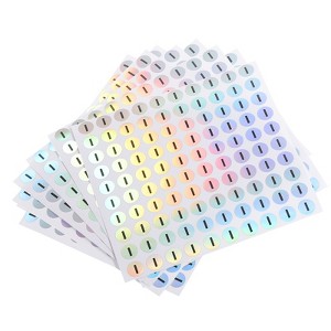 Unique Bargains Laser Capital Alphabet Round Self-Adhesive Reflective Letter Stickers 10 Pcs - 1 of 3