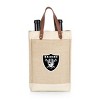 NFL Las Vegas Raiders Pinot Jute Insulated Wine Bag - Beige - 2 of 4