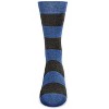 Memoi Men's Rugby Striped Luxuriously Soft Cashmere Blend Crew Socks - 2 of 4