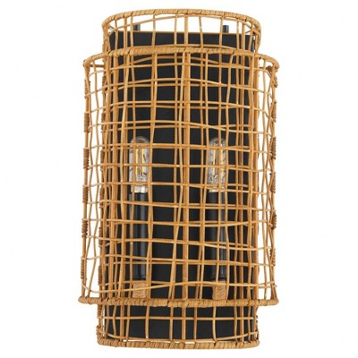 Quorum Lighting Abaca 2 - Light Sconce in  Matte Black