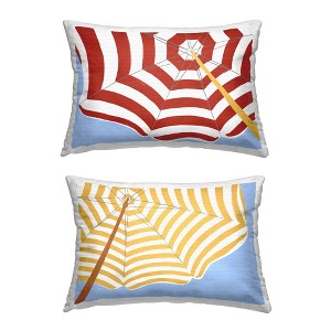 Stupell Industries Striped Beach Umbrella (Set of 2) - 1 of 3