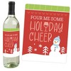 Big Dot of Happiness Colorful Christmas Sweaters - Ugly Sweater Holiday Party Decorations for Women and Men - Wine Bottle Label Stickers - Set of 4 - 2 of 4