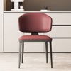 Luck Live 2-piece comfortable soft cushion modern dining chair with metal support legs Off-white - 2 of 4