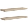 vidaXL Floating Wall Shelves 2 pcs Oak 35.4"x9.3"x1.5" MDF - 2 of 4