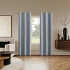 2pc 74"x63" Sun Zero Dresden Slub Magnetic Close 100% Blackout Grommet Curtain Panel Pair Denim - 4 of 4