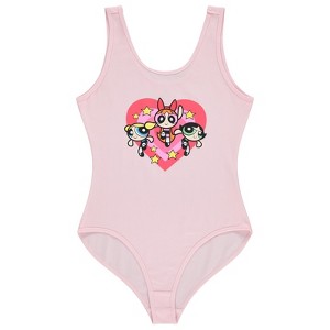 Ladies PowerPuff Girls Bodysuit - PowerPuff Girls Shapewear - Buttercup, Blosson, Bubble and Mojo Jojo Girls Tank Top Bodysuit - 1 of 4