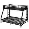 TIRAMISUBEST Metal Bunk Bed with Trundle and Slats Support, Metal Frame Bunk Bedframe with 2 Bulit-in Ladders and Guardrail - 4 of 4