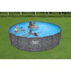 Bestway APX 365 16' x 48" Round Above Ground Swimming Pool Outdoor Backyard Framed Pool Set with Sand Filter Pump, Ladder, and Cover, Dark Marble - 2 of 4