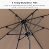 PURPLE LEAF Patio Umbrella Outdoor Table Umbrella Aluminum Frame Market Umbrella Sun Umbrella with 8 Sturdy Ribs - 4 of 4
