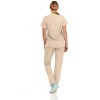 Hey Collection Women Scrubs Set 4-Way Stretch Mock Neck Top with Straight Leg Scrub Pants with Four Pockets - 2 of 4