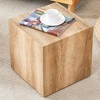 VYNXARIA Modern Square MDF Coffee Table with Light Wood Texture - 2 of 4