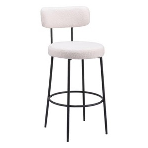 Zuo Blanca Barstool (Set of 2) Ivory - 1 of 4