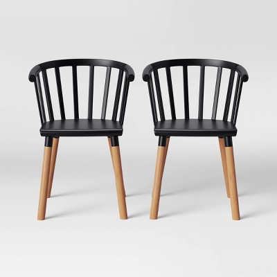 target black dining chairs