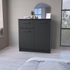 Okak 2-Door 1-Drawer Dresser Ample Storage with 2 Door Compartment & Small Item Drawer, Easy-to-Clean, Stylish Handles for Bedroom - 2 of 4
