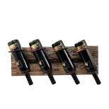 Twine Rustic Country Wood and Metal Wine Rack, Set of 1, Wall Mounted Wine Rack, Wine Storage, Wood and Wrought Iron